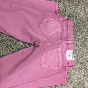 used pink true religion jeans wore like 2 times